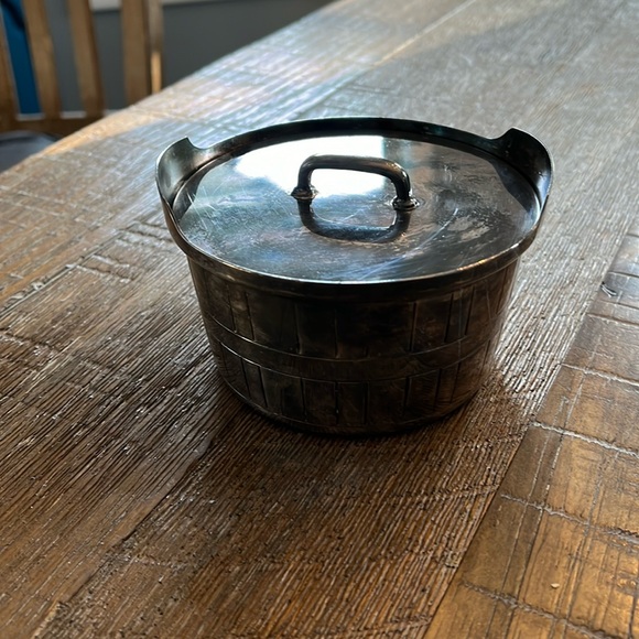 Gotham silver plated Vintage Butter Tub with Lid - Picture 1 of 3